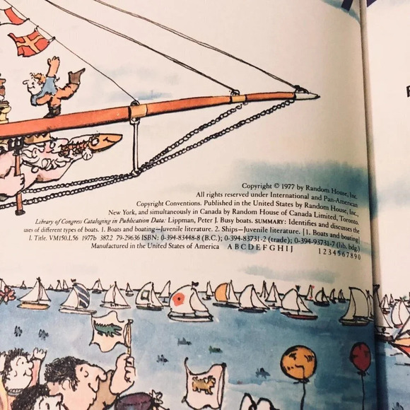 Vintage 1977 Busy Boats Book  Hardcover by Peter Lippman - Picture 9 of 16